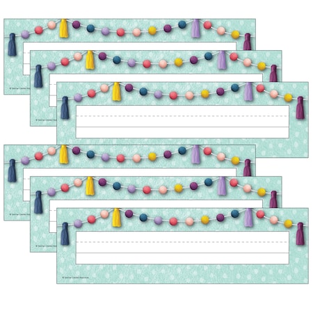 Teacher Created Resources Oh Happy Day Flat Name Plates, 216PK 9058